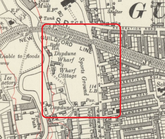 Guildford - Sports Ground : Map credit National Library of Scotland